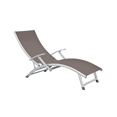 Horecano Hg-Алуминиев шезлонг с подл. 40549Тl-А-2 taupe(211196)ШИРОК (0195138)