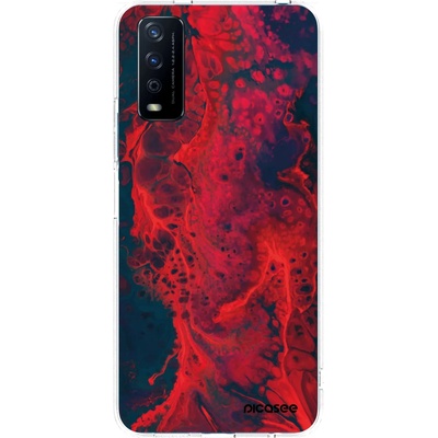Pouzdro Picasee silikonové Vivo Y11s Organic red čiré