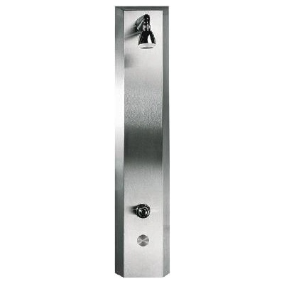 SANELA Nerezové sprchové panely Nerezový sprchový nástěnný panel s piezo tlačítkem pro dvě vody, regulace míchací baterií SLZA 21PH