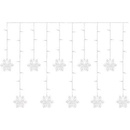 EMOS LED vianočný záves vločky 135x50 cm vnútorná studená biela