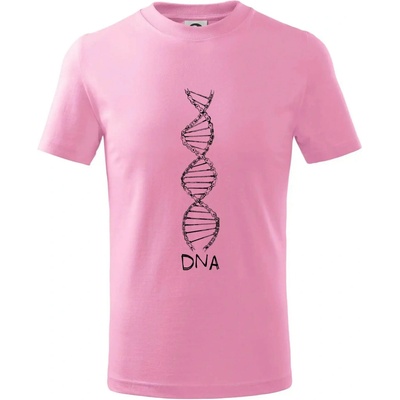 Cyklistovo DNA tričko dětské bavlněné růžová