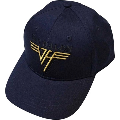 Van Halen Text & Yellow Logo Шапка с козирка Navy Blue (VHCAP02N)