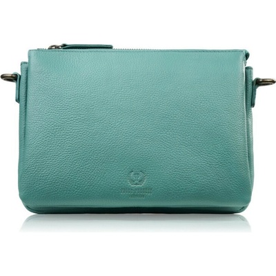 Tyrkysová dámska kožená crossbody kabelka Dilnoza