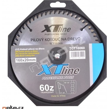 Xtline TCT16060 Kotouč pilový na dřevo 160x20/60 zubů
