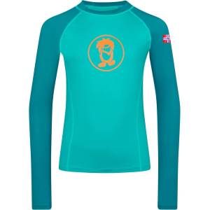 Trollkids Детска плажна тениска от ликра Trollkids Kid's Kvalvika Shirt Sport shirt - Sea Green / Lagoon Green - размер 104 (EU) (704-1802-1113)