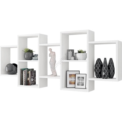 Mirjan24 Етажерка TRIO 65x161 см бял (MJ0064)