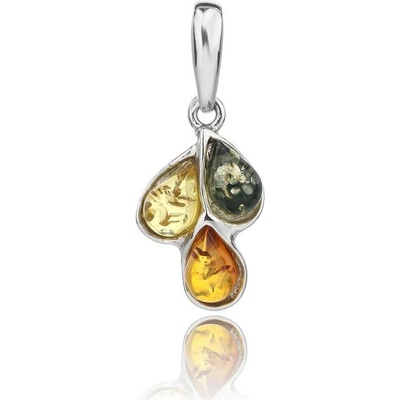 Jan Kos Jewellery Stříbrný přívěsek s jantarem 12125453