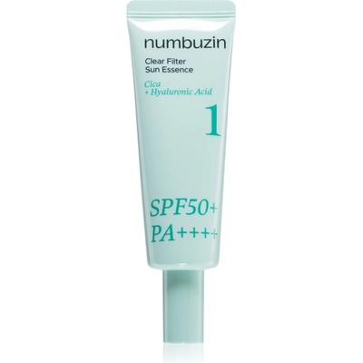 numbuzin No. 1 Clear Filter Sun Essence озаряваща есенция с успокояващ ефект SPF 50+ 50ml
