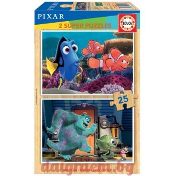 Image 1 of Educa Дървен пъзел EDUCA 18597 - 2 х 25 части - Disney Pixar (EDU18597)