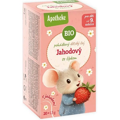 APOTHEKE ROZPRÁVKA Jahodový so šípkami BIO ovocný čaj 20 x 1,5 g .