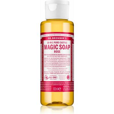 Dr. Bronner’s tekuté univerzální mýdlo rose 100 ml