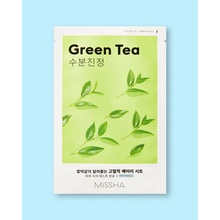 Missha Airy Fit Sheet Mask Green Tea plátýnková maska s výtažkem ze zeleného čaje 19 g