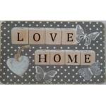  Щампована изтривалка DD-16 Love Home, естествен каучук, 45 × 75 см