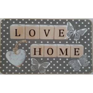  Щампована изтривалка DD-16 Love Home, естествен каучук, 45 × 75 см