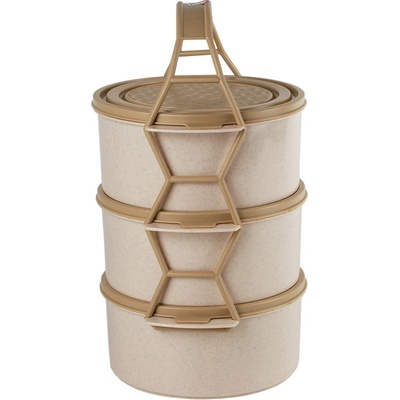 LAZET Jídlonosič 3 x 1,5 l, plast, barvy mix