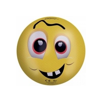Míč 23cm smajlík asst 7 druhů v síťce