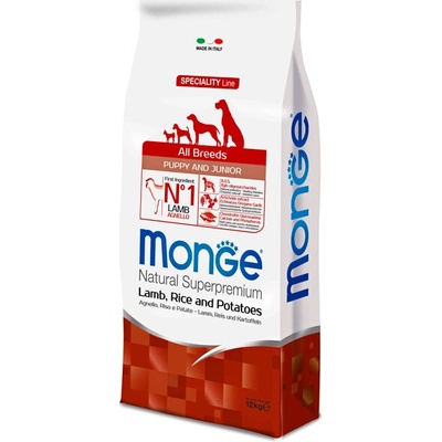 Monge Dog Puppy & Junior All Breed Lamb 12 kg