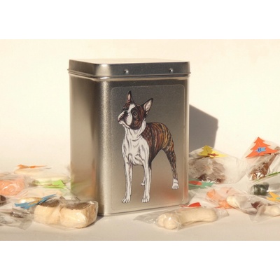 Kerásek Adventní kalendář pro psy v dóze s francouzským buldočkem 45 pamlsků 360 g