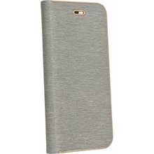 Púzdro Luna Book - Huawei P20 Lite strieborné