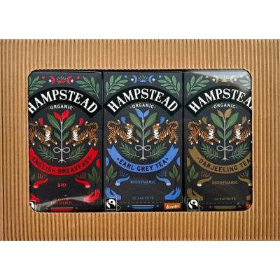 Hampstead Tea BIO Dárkový balíček výběr černých čajů 3 x 20 ks