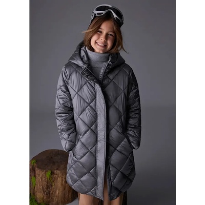MAYORAL Яке дълго с несваляема качулка в тъмно сив цвят за момиче Mayoral
