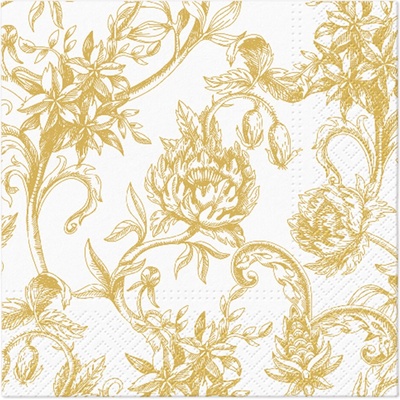 PAW Obrúsky L Baroque Flowers gold 33x33cm