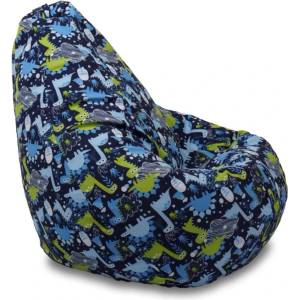 Pufrelax Пуф круша 220л. , Nirvana Hobbit, Водоустойчив, Перящ се калъф, принт, My Little Dinosaur (PUF-G-NH-PEX-MLD)