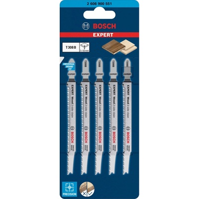 Bosch pilový plátek T 308 B Expert Wood 2-side clean 5 ks 2608900551