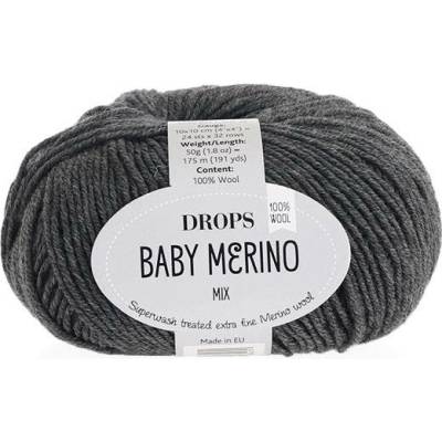 Příze DROPS Baby merino mix 20 - tmavě šedá