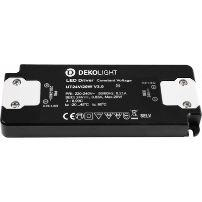 Deko Light FLAT, CV, UT24V/20W LED driver konstantní napětí 20 W 0 - 830 mA 24 V 1 ks