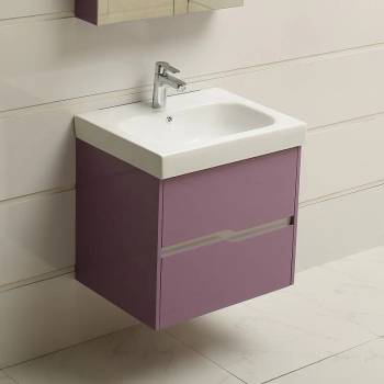 Inter Ceramic Конзолен PVC шкаф ICP 6049 PURPLE с умивалник, 60x49x60см (6049 -2 PURPLE)