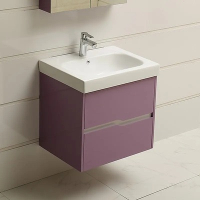 Inter Ceramic Конзолен PVC шкаф ICP 6049 PURPLE с умивалник, 60x49x60см (6049 -2 PURPLE)