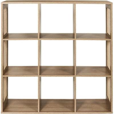 Knihovna Klaus 9 polic minimalistická přírodní volně stojící do obýváku a pokoje Intesi