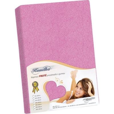 Bellatex froté plachta Kamilka Růžová 140x200