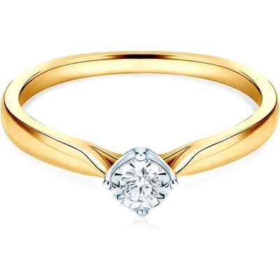 SAVICKI Годежен пръстен Savicki: двуцветно злато, диамант