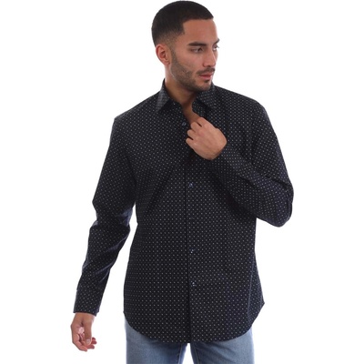 HUGO BOSS Риза с дълъг ръкав Boss Men's H Joe Kent Oxford Long Sleeve Shirt - Dark Blue