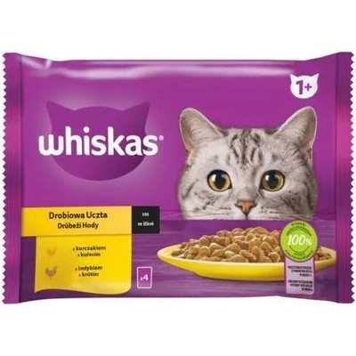 Whiskas mp hydinový výber v šťave 4x85 g
