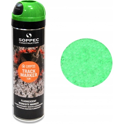 SOPPEC Značkovací sprej TrackMarker fluorescentný zelený 500ml trvanlivosť 3 mesiace