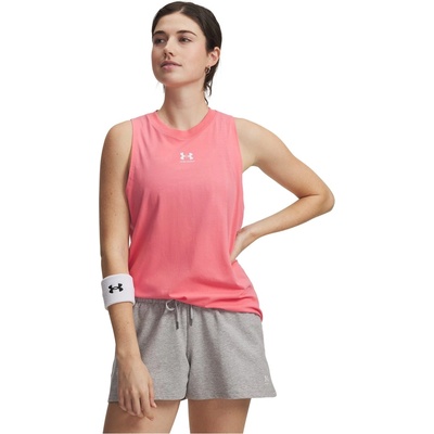 Under Armour Womens Rival Performance Gym Vest - Pink/White