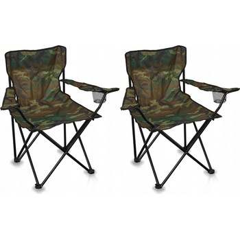 Aga Turistická židle s opěradlemCamouflage 2 odstíny zelené