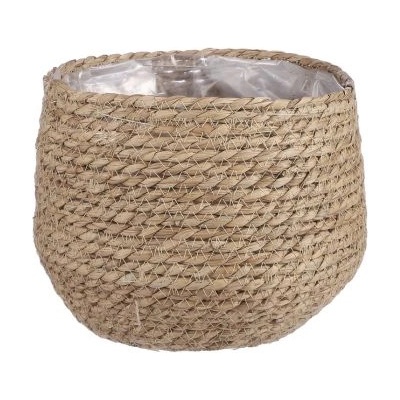 Mica КАШПА ПЛЕТЕНА КРЪГЛА jorck С НАЙЛОН 19х22см БЕЖОВА (1094100)