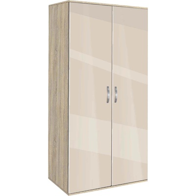 Bogdan Furniture G Двукрилен гардероб Memo. bg, модел BM-Ava 2, Гб сонома и крем гланц