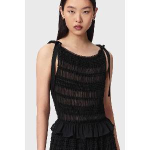 AllSaints блуза дамска от памук LOTUS (W096PE)