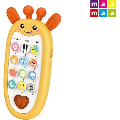 WIKY Maamaa Telefón detský s efektmi žirafa 13,5cm