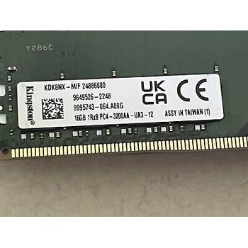 Kingston ValueRAM DDR4 16GB 3200MHz CL22 KVR32N22D8/16