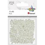 TITANUM Plastic Beads Faceted 30g White