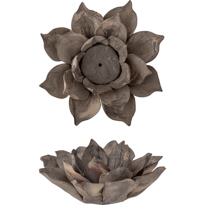 Bloomingville Свещник за чаена свещ Eira 13 см кафяв (82061823)