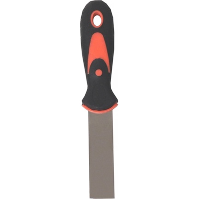 TOPTRADE špachtle nerezová 30 mm, ergonomická gumová rukojeť – profi