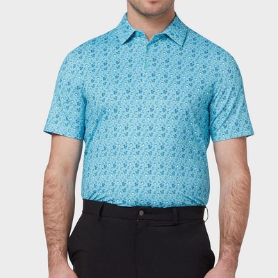 Callaway All Over Drinks Novelty Print Polo blue grotto