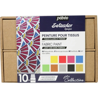 Pébéo Setacolor sada barev na textil 10 x 45 ml